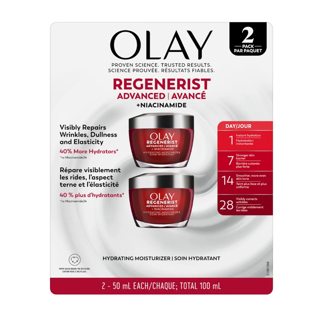 پک دوتایی کرم ضدپیری و بازسازی کننده Olay Regenerist Advanced + Niacinamide