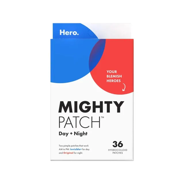 پچ جوش هیرو Mighty Patch Day + Night | پچ هیدروکلوئید روز و شب، ۸۴ عددی | Hero Mighty Patch Original & Invisible+ Day + Night Hydrocolloid Pimple Patches – 84 C