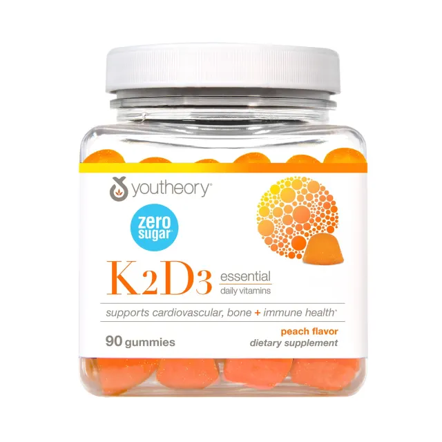 پاستیل ویتامین K2D3 یوتئوری با طعم هلو - 120 عددی