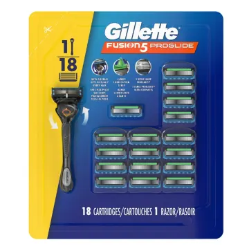 ژیلت فیوژن ۵ پروگلاید | دسته اصلاح مردانه همراه با ۱۸ سری یدک | Gillette Fusion5 ProGlide Razor + 18 Cartridges