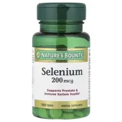 سلنیوم Nature’s Bounty 200 mcg 100 عددی (Selenium Nature’s Bounty 200 mcg 100 Tablets) - تصویر 1