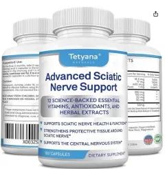 مکمل تخصصی و پیشرفته بهبود و تقویت عصب سیاتیک تتیانا نچرالز (Tetyana Naturals Advanced Sciatic Nerve Support) 120 کپسول - تصویر 1