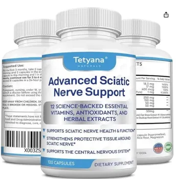 مکمل تخصصی و پیشرفته بهبود و تقویت عصب سیاتیک تتیانا نچرالز (Tetyana Naturals Advanced Sciatic Nerve Support) 120 کپسول