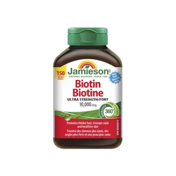 مکمل بیوتین جیمیسون 10,000 میکروگرم، 150 سافت‌ژل - Jamieson Biotin 10,000 mcg, 150 Softgels