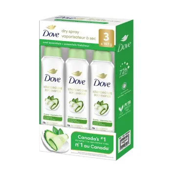 اسپری ضدتعریق Dove Advanced Care Cool Essentials، بسته ۳ عددی ۱۰۷ گرمی - Dove Advanced Care Cool Essentials Dry Spray Antiperspirant – 3 × 107 g
