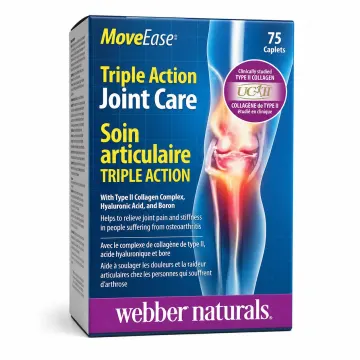 قرص مراقبت سه‌گانه مفاصل وبر نچرالز مووایز ۷۵ عددی Webber Naturals MoveEase Triple Action Joint Care – 75 Caplets