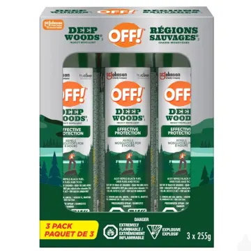 اسپری دافع حشرات OFF! Deep Woods | محافظت قوی در طبیعت، پک ۳ عددی ۲۵۵ گرمی | OFF! Deep Woods Insect Repellent Spray – 25% DEET, 3 x 255 g