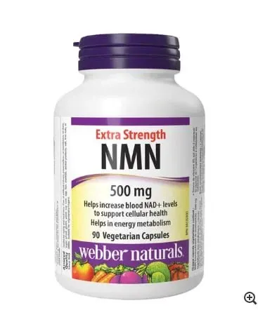 وببر نچرالز NMN 500 میلی‌گرم، 90 کپسول گیاهی - Webber Naturals NMN 500 mg, 90 Vegetarian Capsules