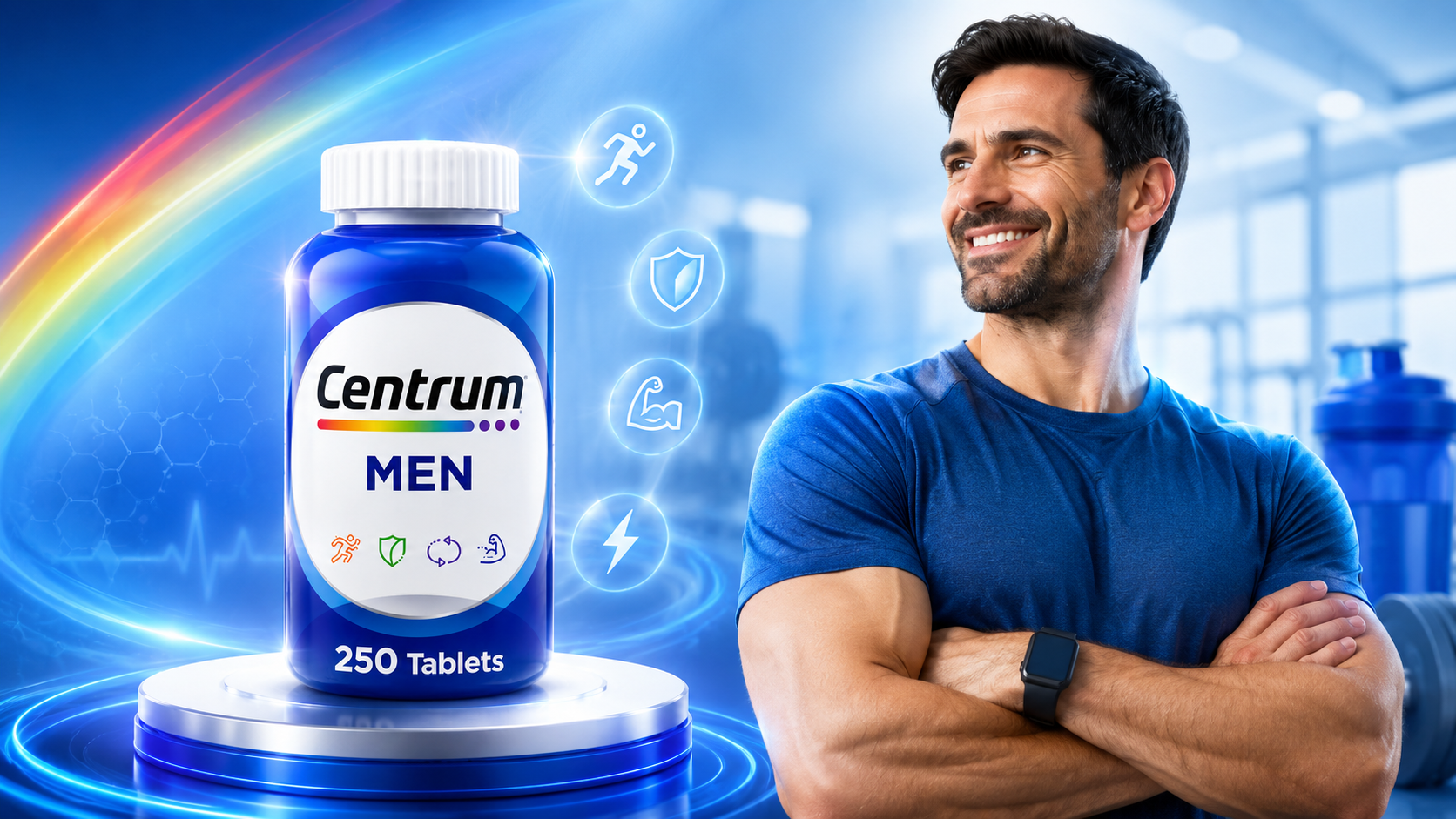 مولتی‌ویتامین روزانه برای مردان پرمشغله و فعال -Centrum Men